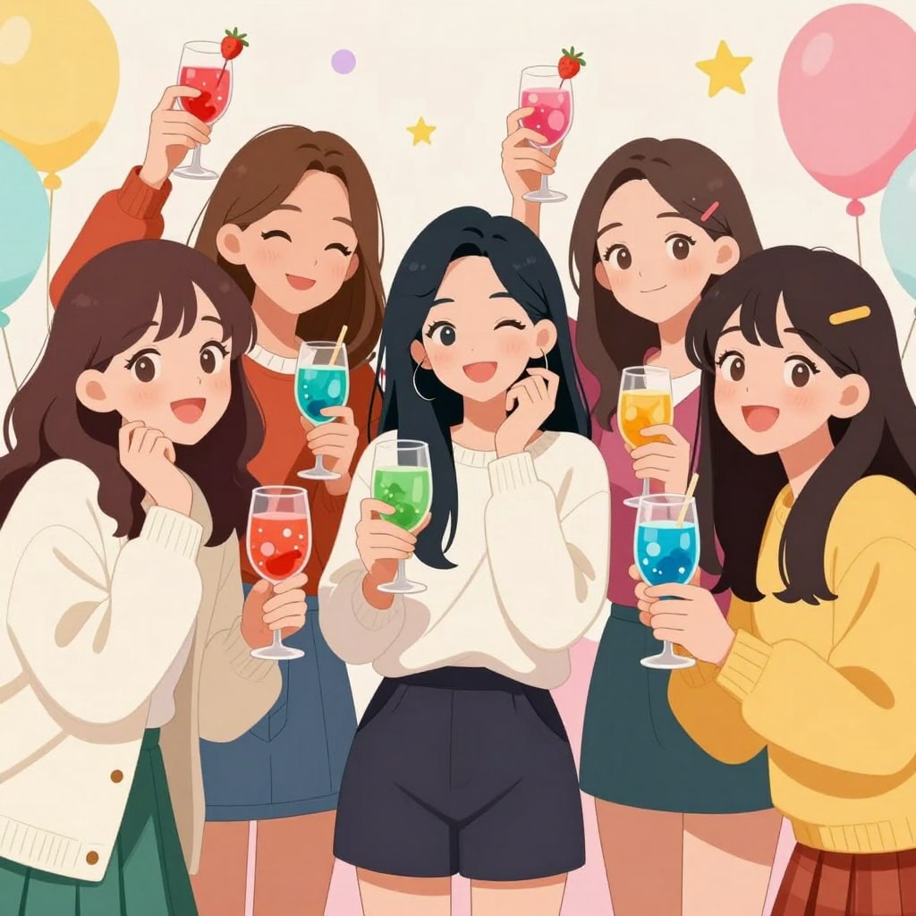 笑顔で乾杯、今年の終わりに