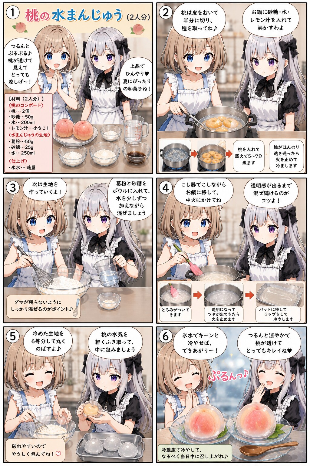 桃の水まんじゅう | の人気AIイラスト・グラビア