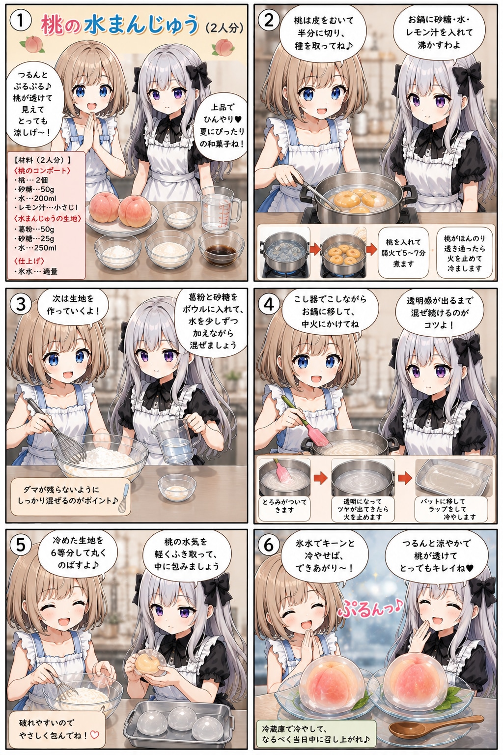 桃の水まんじゅう