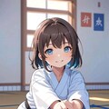 柔道をしている小さな女の子 8枚目