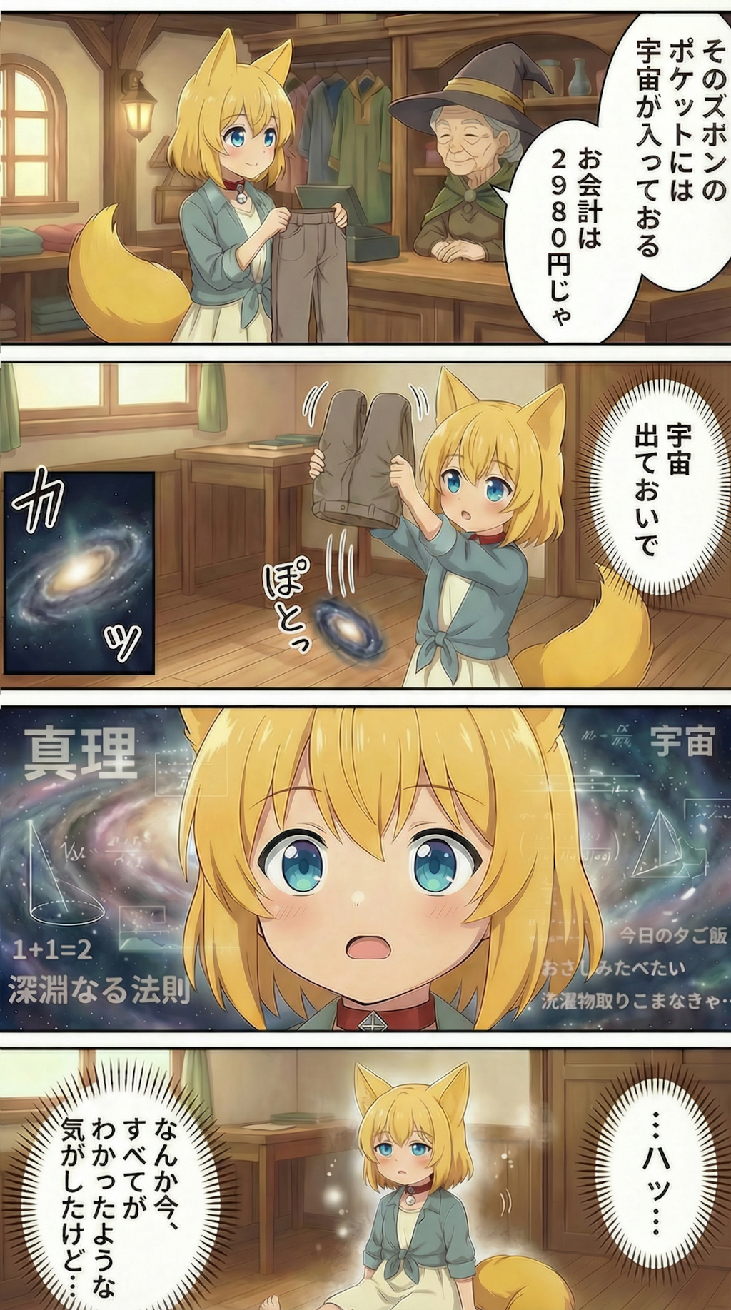 老魔女が経営している服屋さんでとても変わったズボンが売られていたので好奇心を刺激され買って帰り家でさっそくズボンにちょっかいをかけてみたところ…