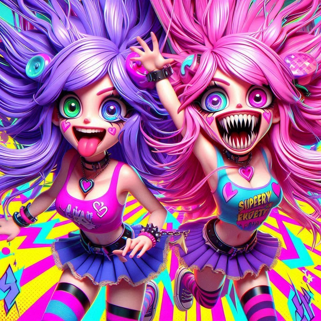 逆位置な双子のさいけ&でりこ