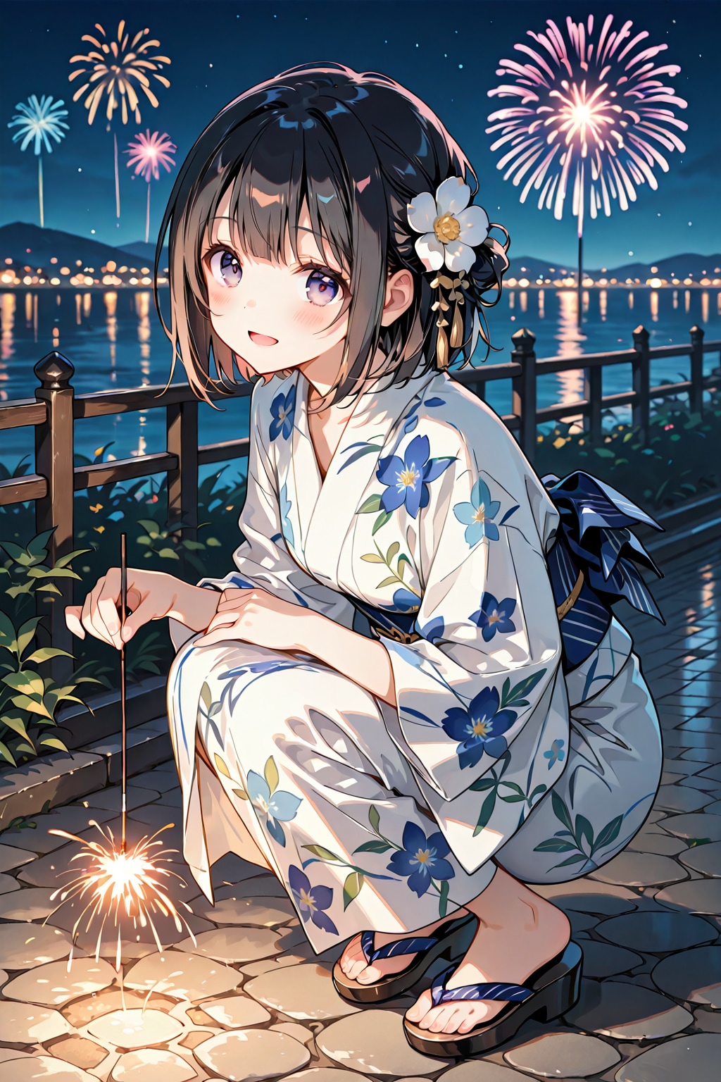 手持ち花火(BONSAI)(6) | の人気AIイラスト・グラビア