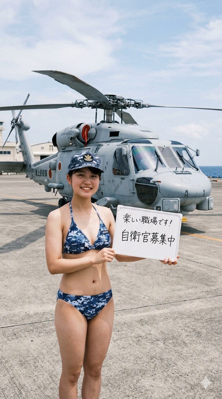１０日の女性海上自衛官