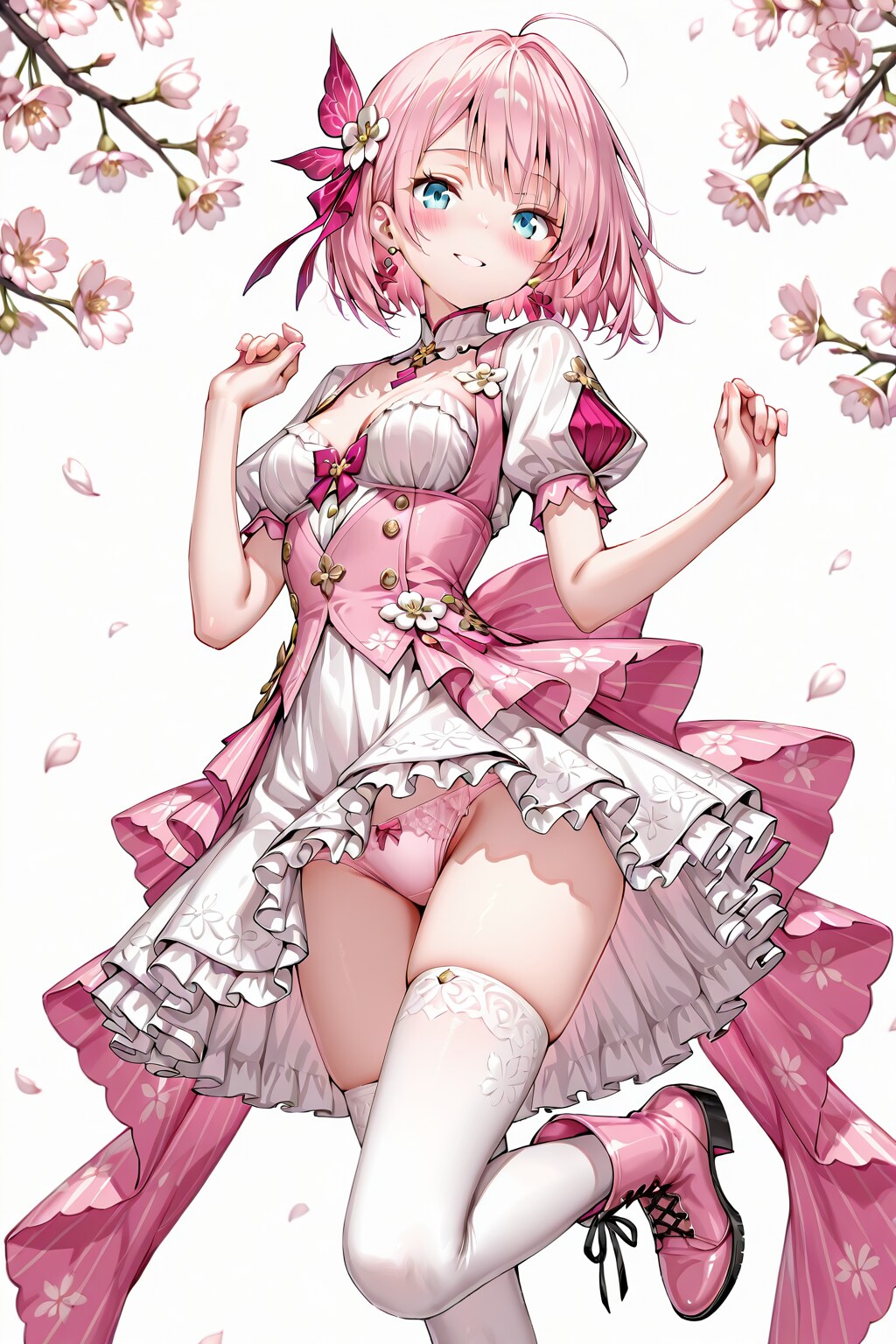 ピンク髪キャラクター
