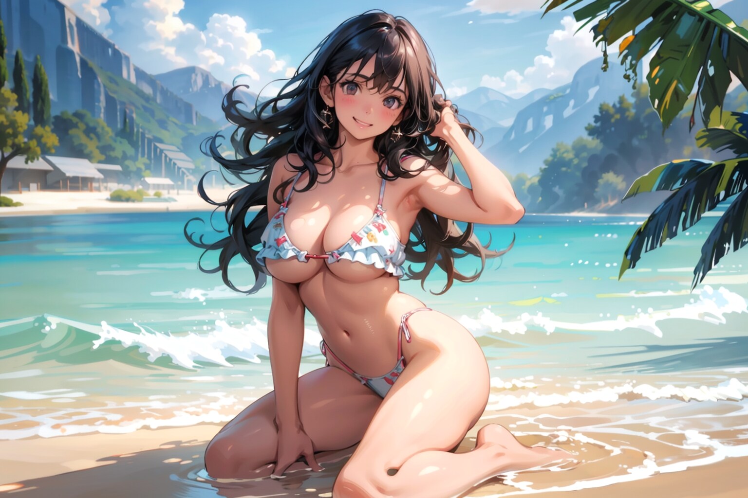 white bikini girl