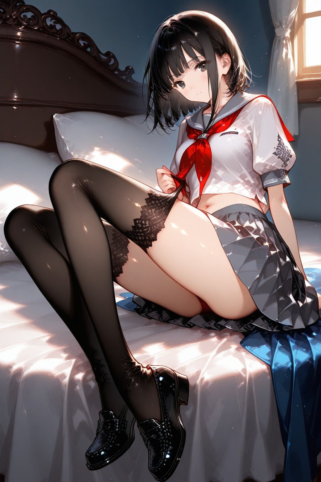 絶対領域見たいって? | の人気AIイラスト・グラビア