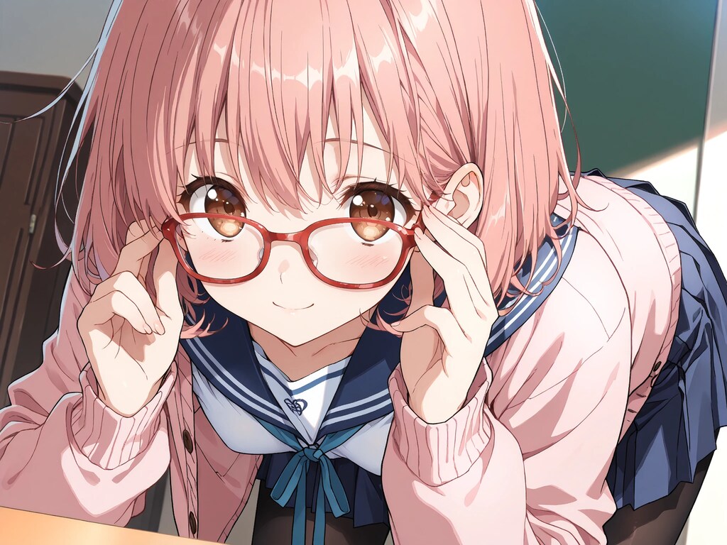 red frame glasses