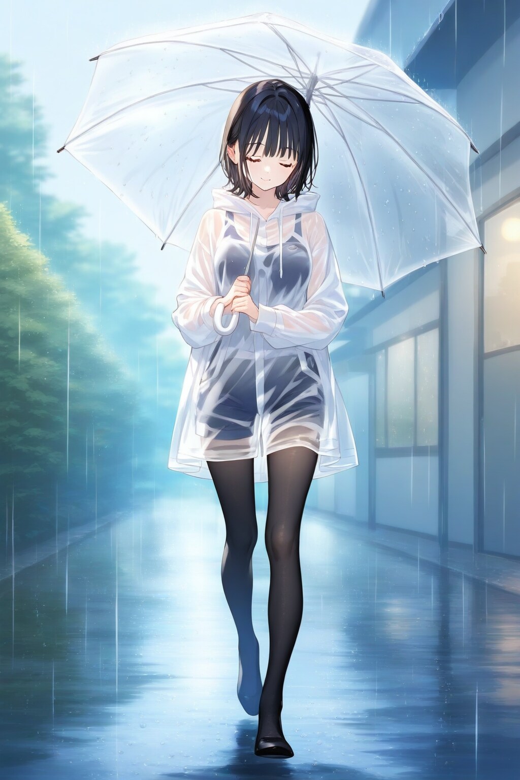 雨を歩く