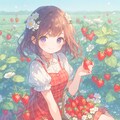 いちご摘みの少女 2枚目