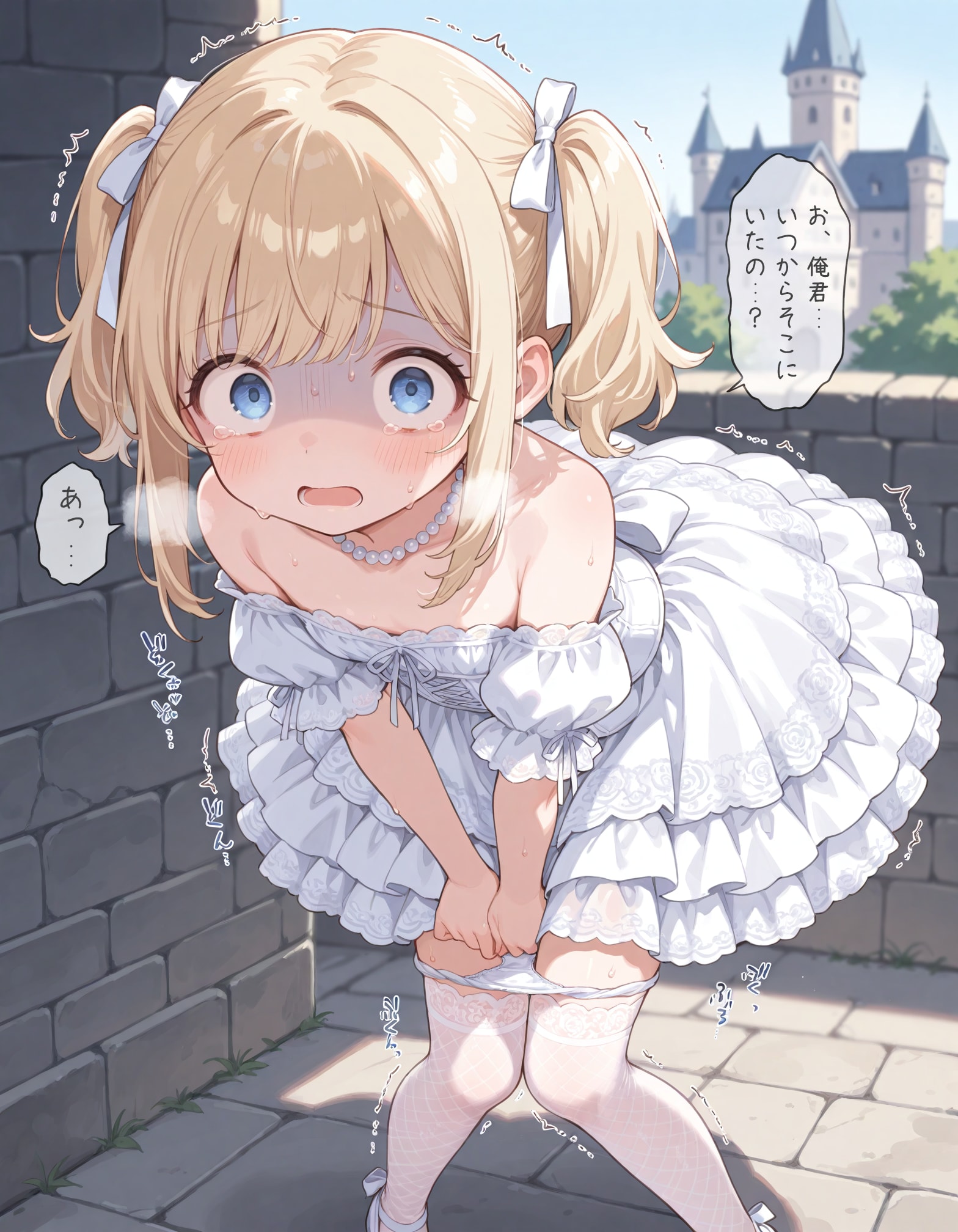 漏れそうなドレスの男の娘2