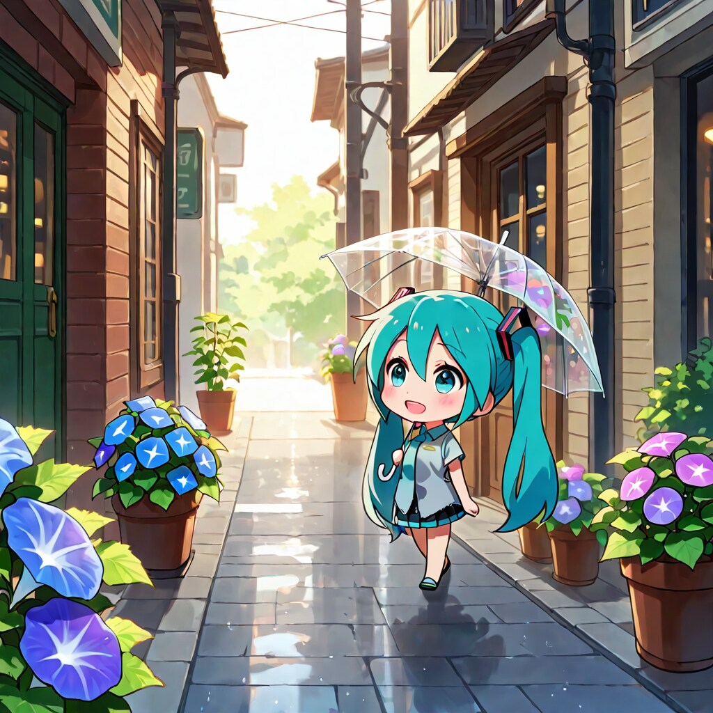 あさがおとちびミクさん　その２
