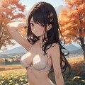 秋の風景の中のランジェリー 2枚目