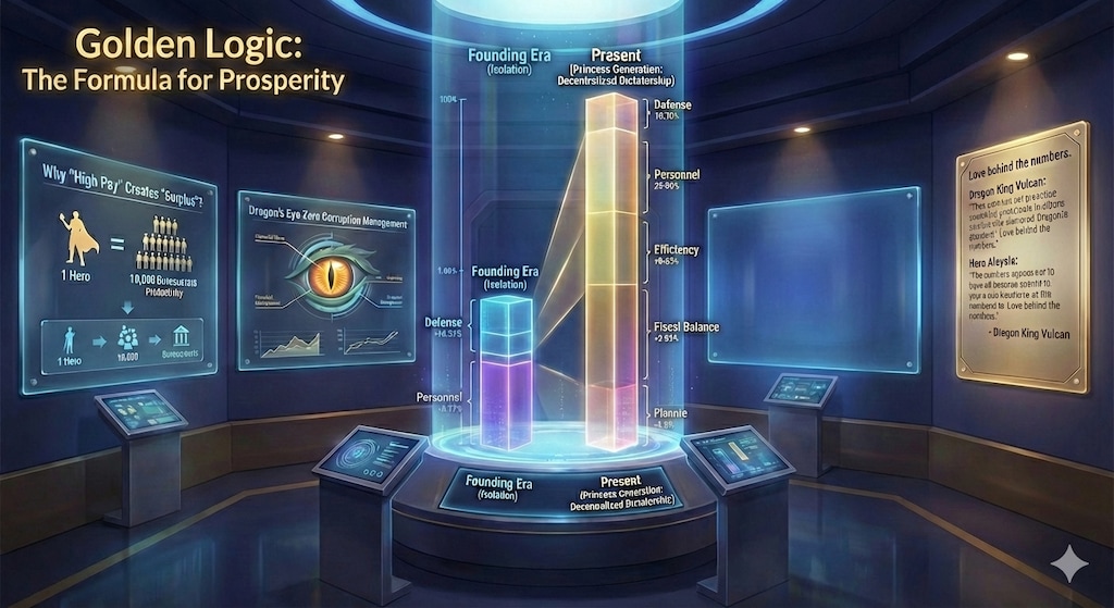 🏛️「竜の墓場博物館」 インフォグラフィック展示ルーム「黄金の論理：繁栄の数式」