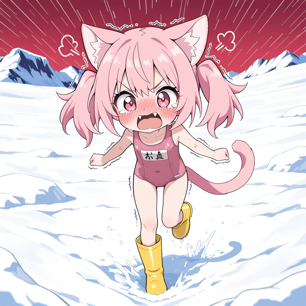 スク水極寒地獄！！