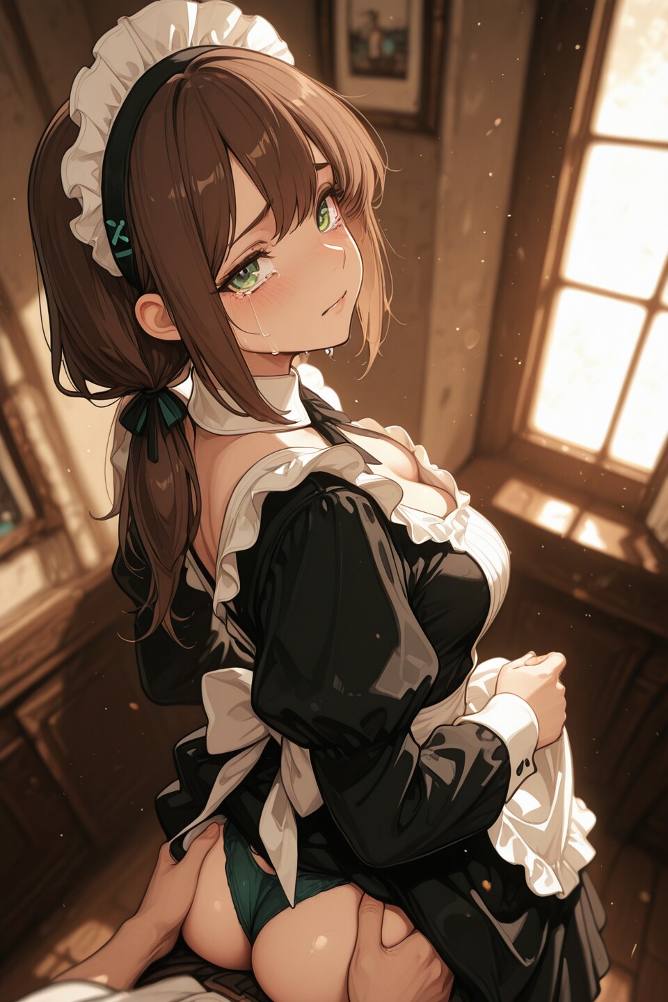 泣いてしまったメイドの業務外対応