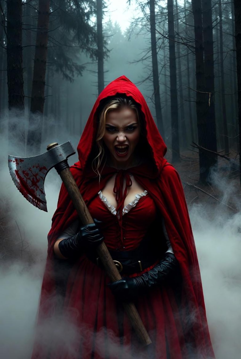 紅に染まった赤ずきん