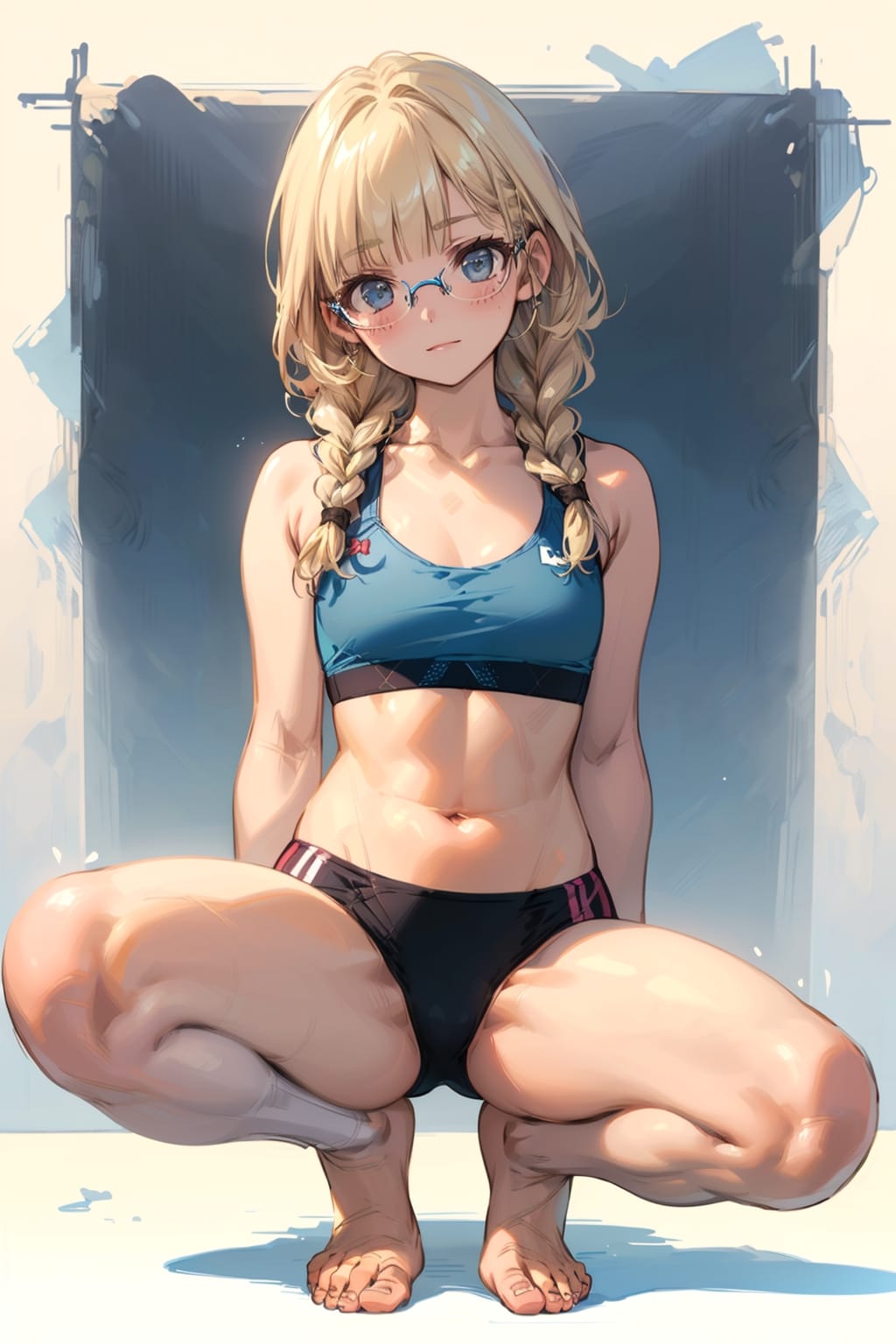 スポーツブルマの眼鏡っ娘