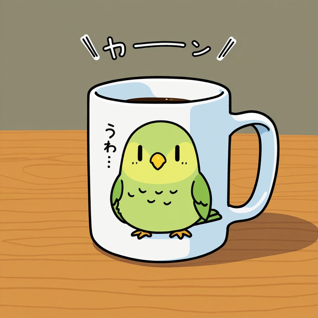 喋るインコマグカップ販売中 | の人気AIイラスト・グラビア