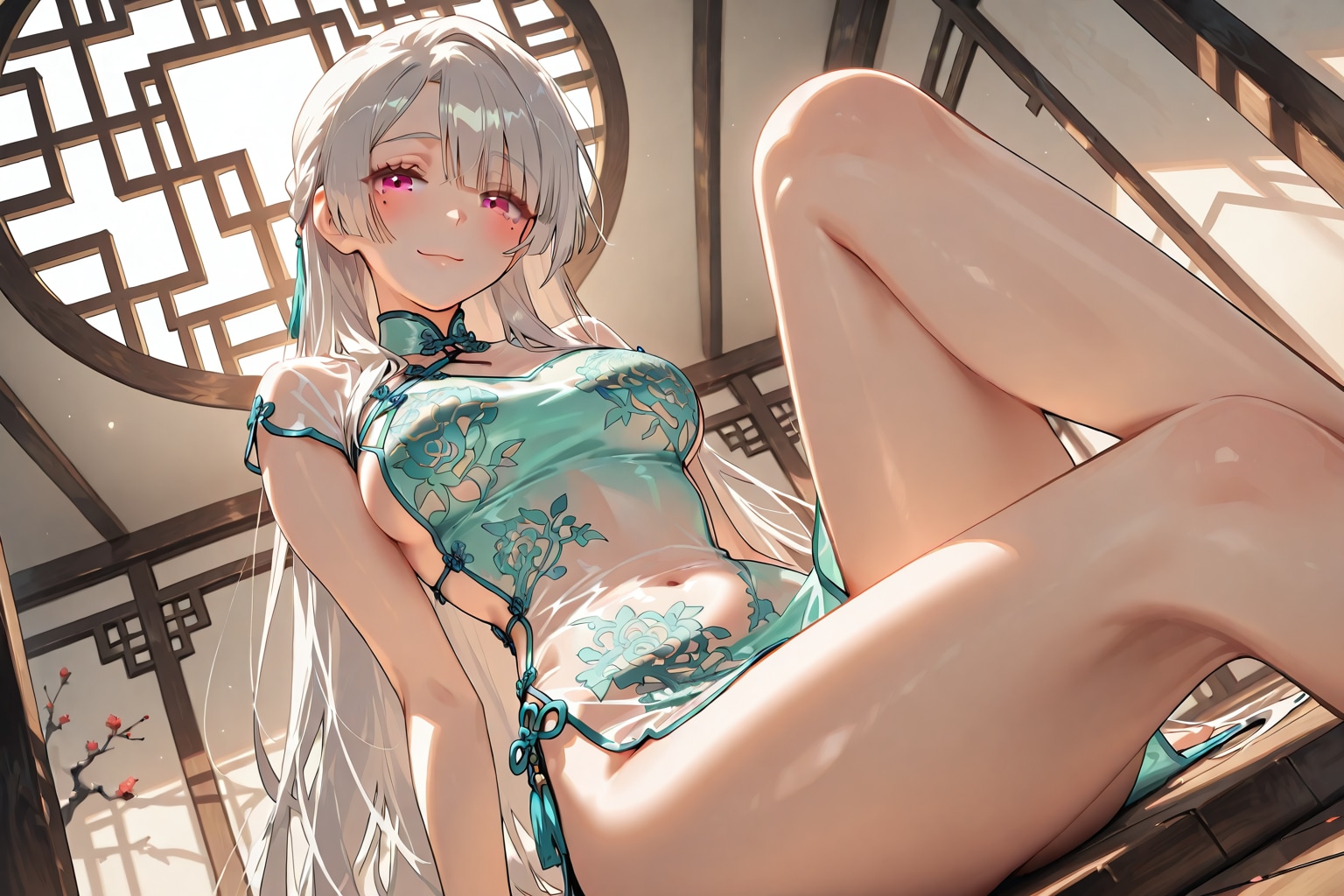 シースルーチャイナ銀髪の子