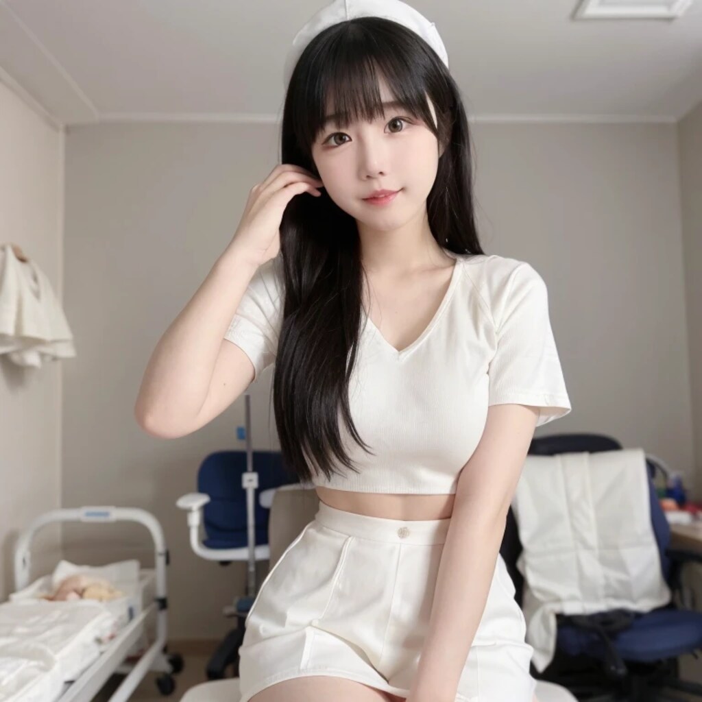 黒髪ロングで白衣の美女１９４