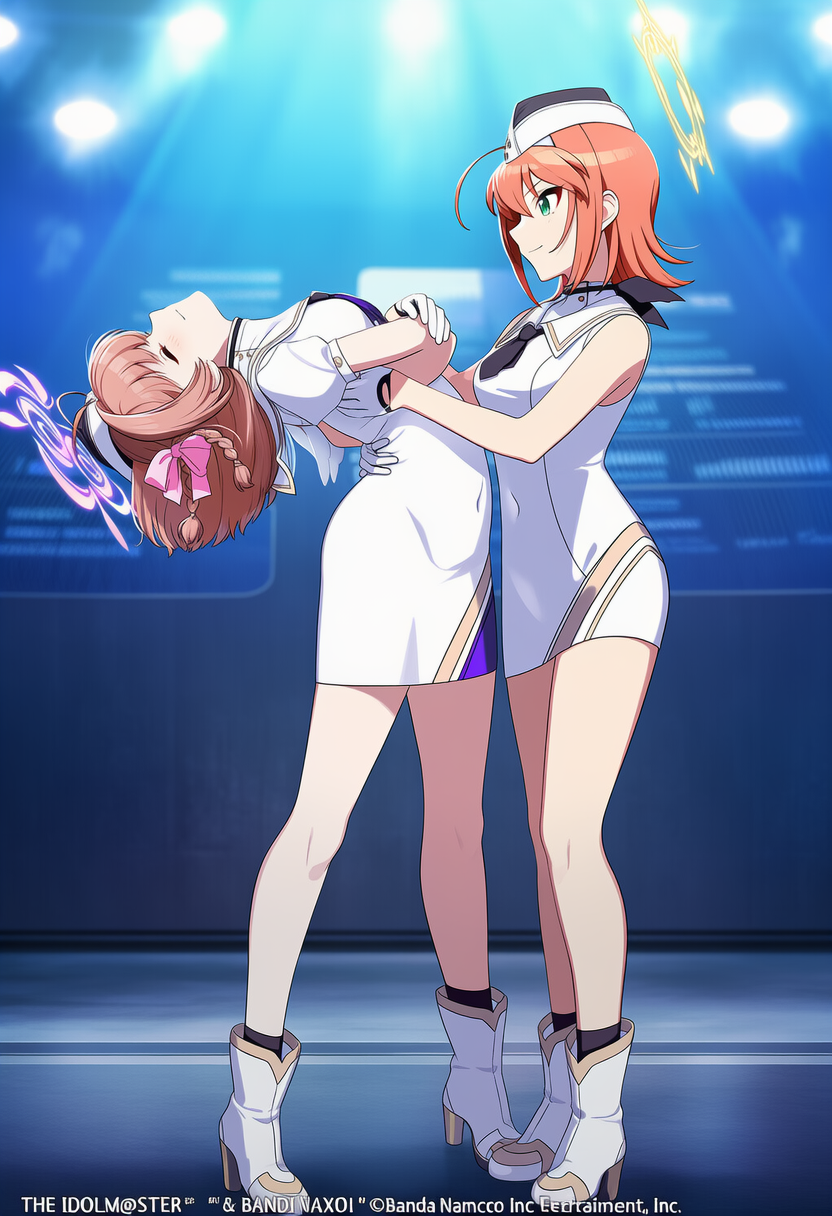 ブルアカオペレーター服　後ろ反り15 | の人気AIイラスト・グラビア