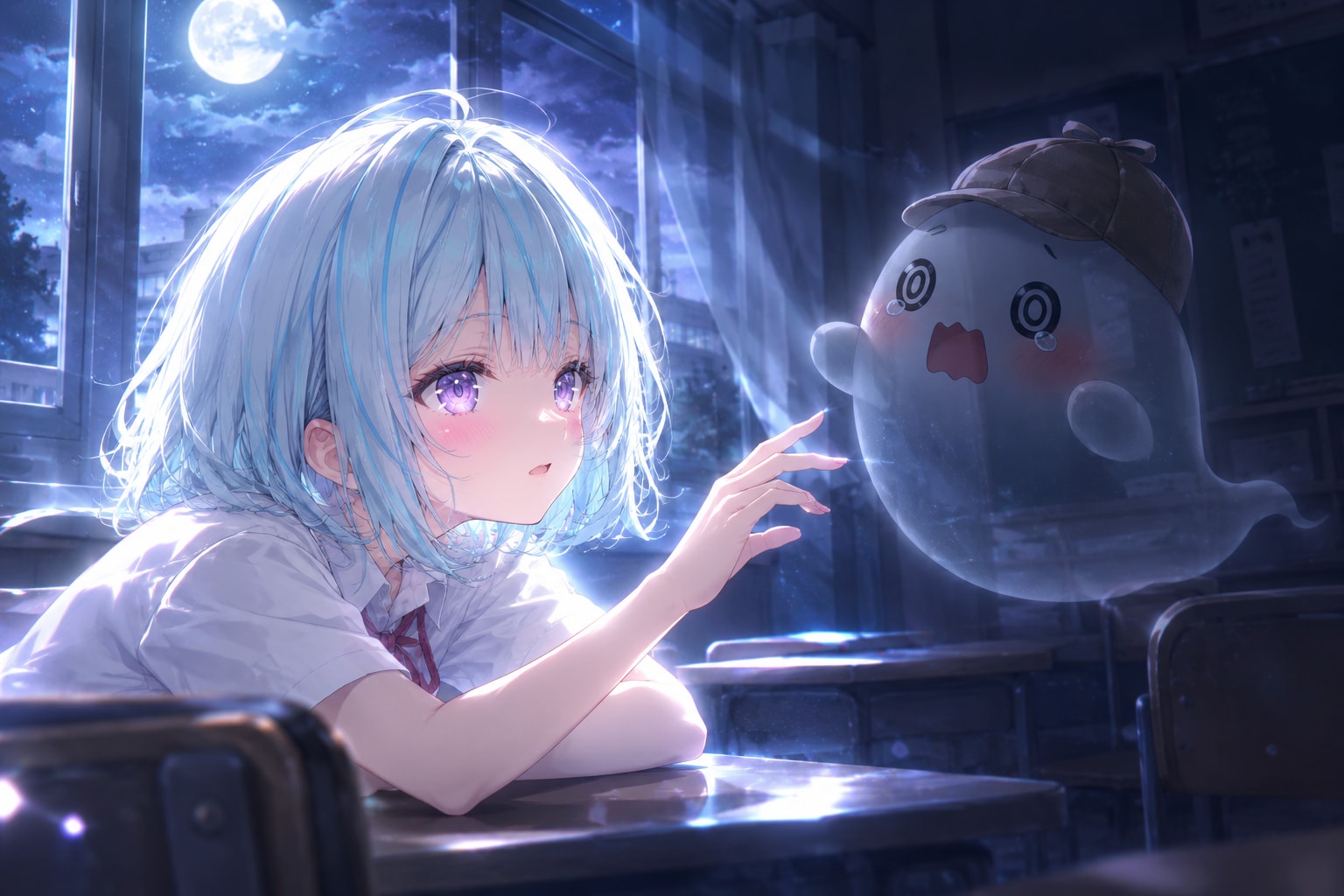 【予告】夜の教室で | の人気AIイラスト・グラビア