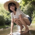 【12枚】夏休みで川遊び 6枚目
