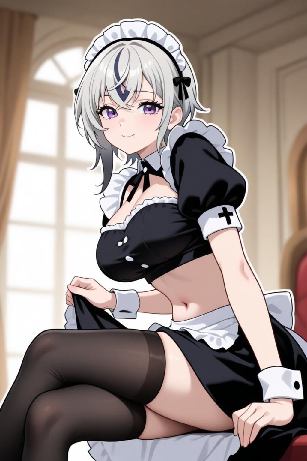 ヘソ出しカーテシー