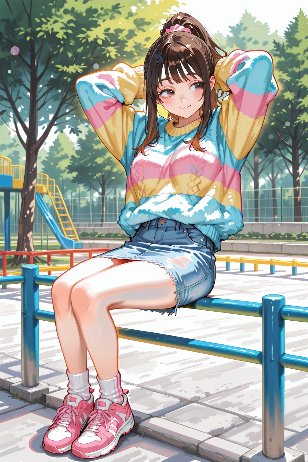 公園で