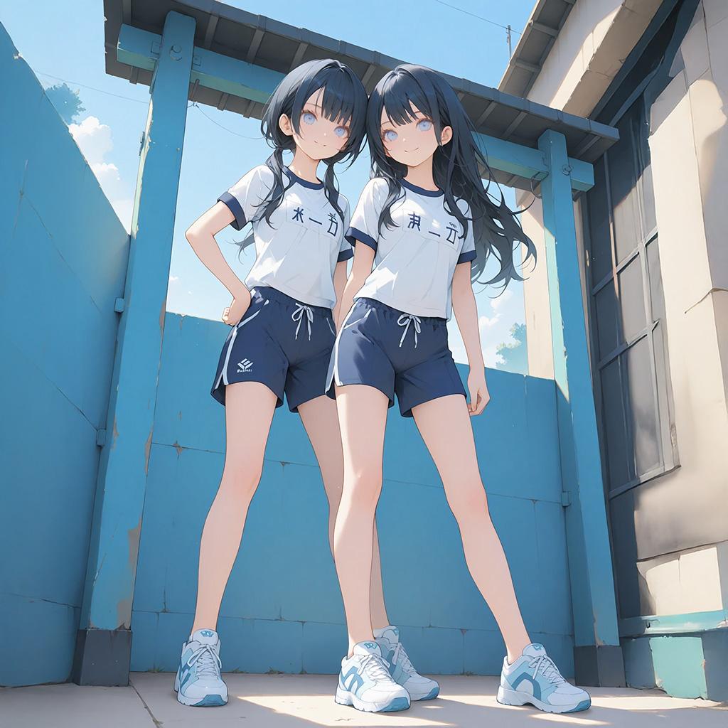 「パン食い２人３脚？」