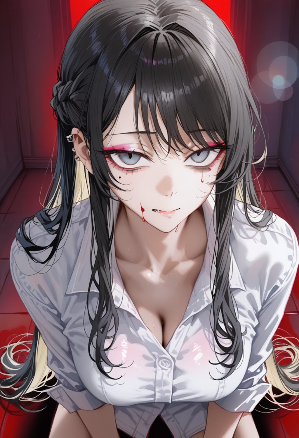 すこし怖めのお顔で