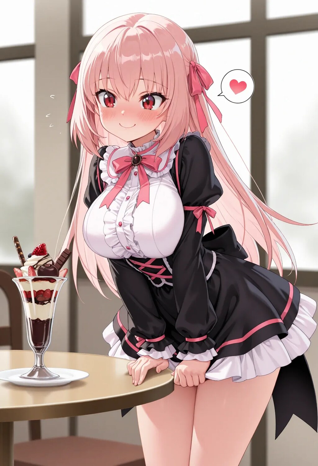 スイーツ大好き💓 ピンクゴスロリ少女