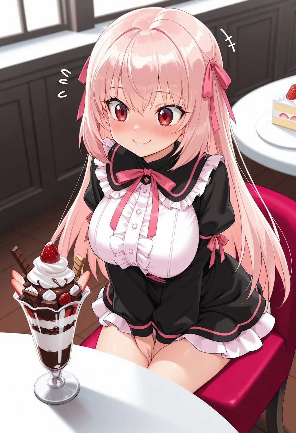 スイーツ大好き💓 ピンクゴスロリ少女