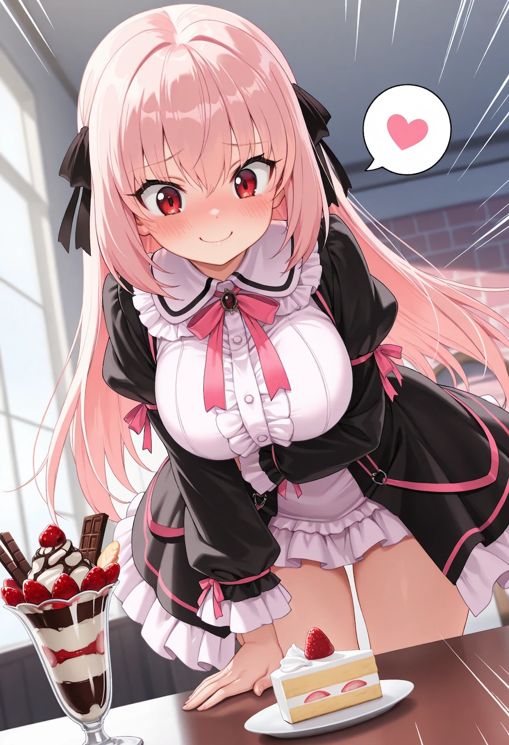 スイーツ大好き💓 ピンクゴスロリ少女