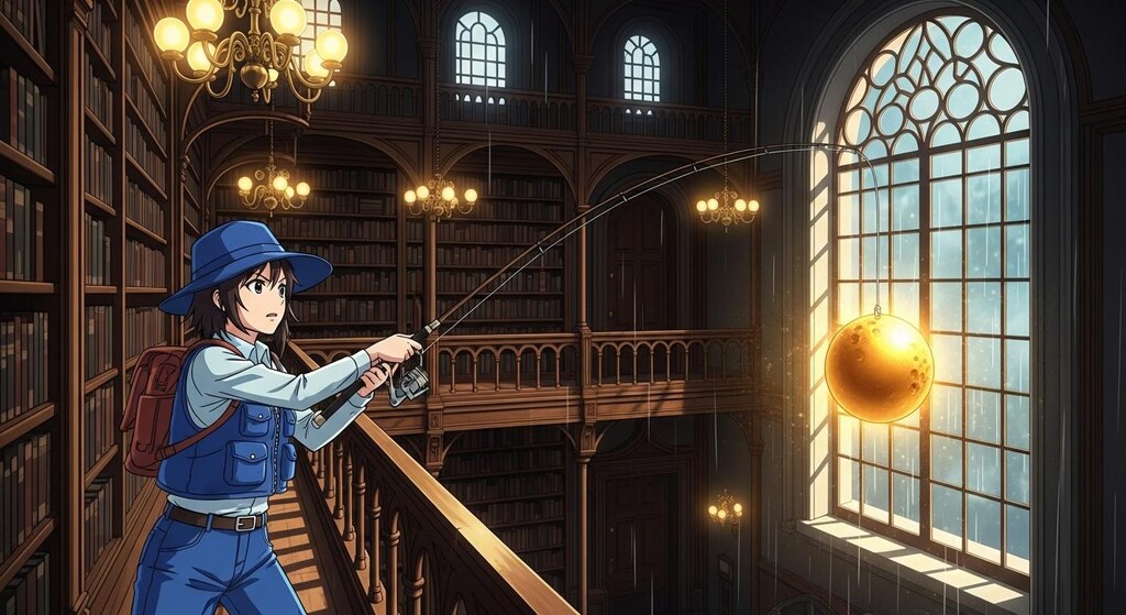 光り輝くつるつるの黄金の玉を釣る