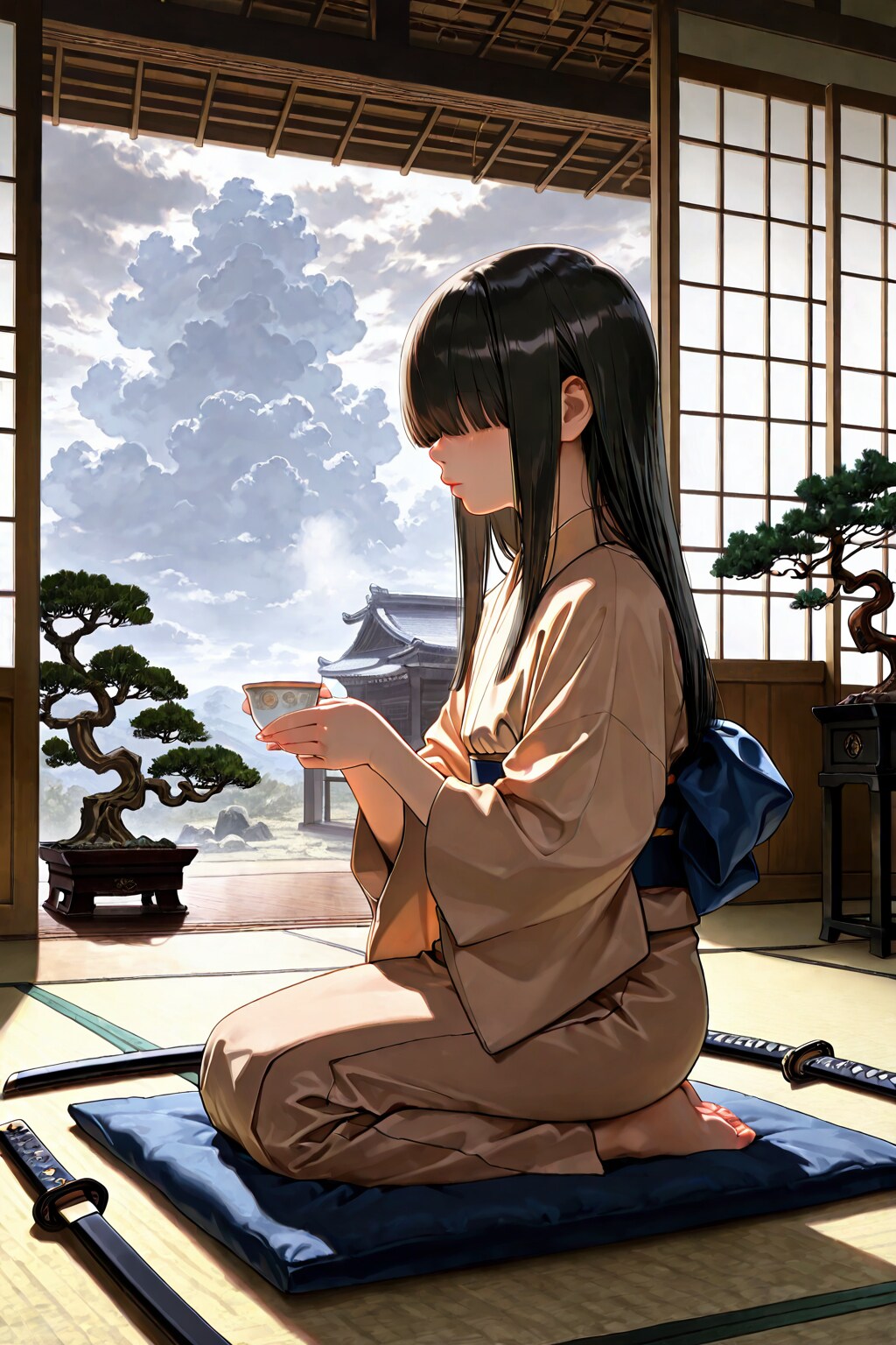 お茶を濁す　座敷童