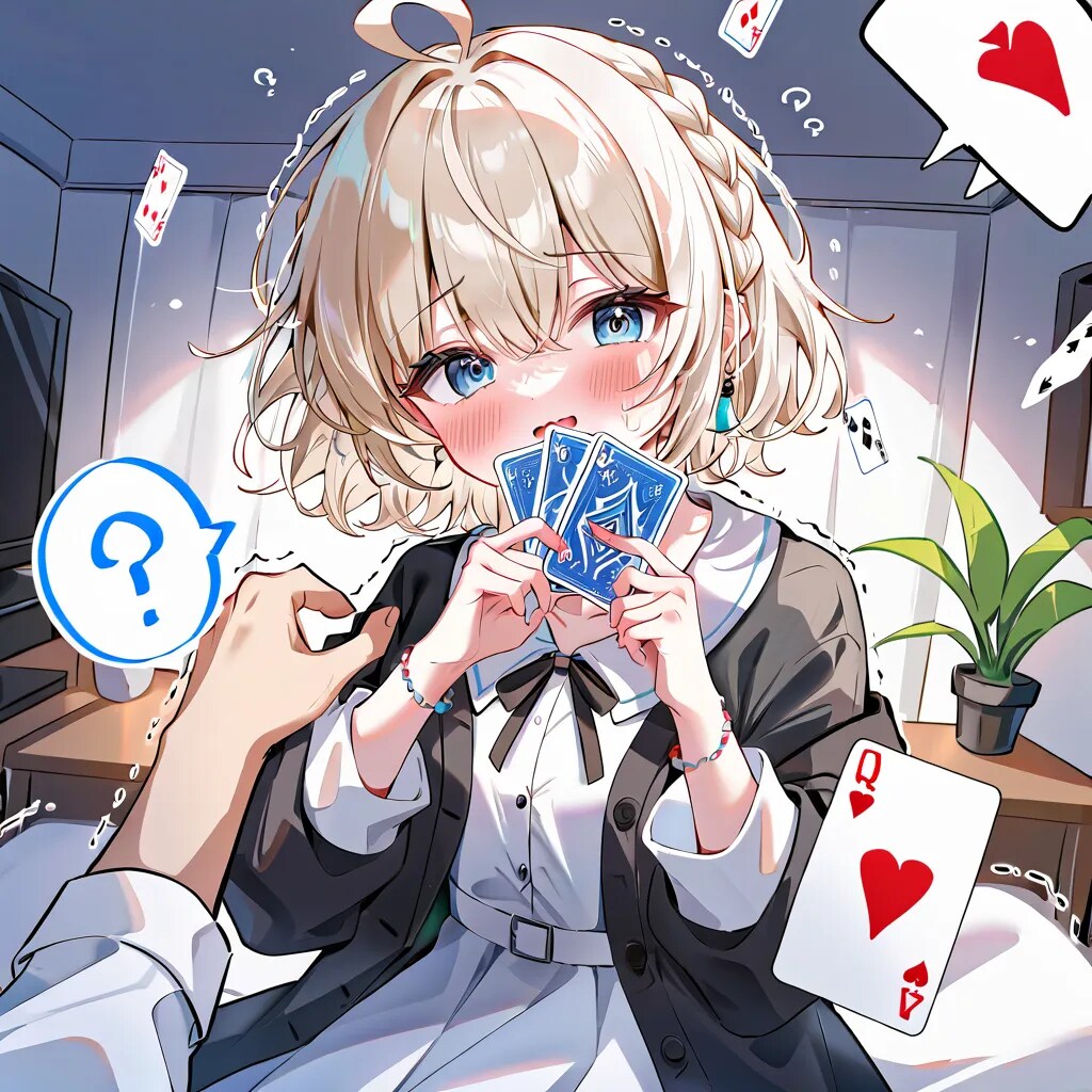 ババ抜きをしている