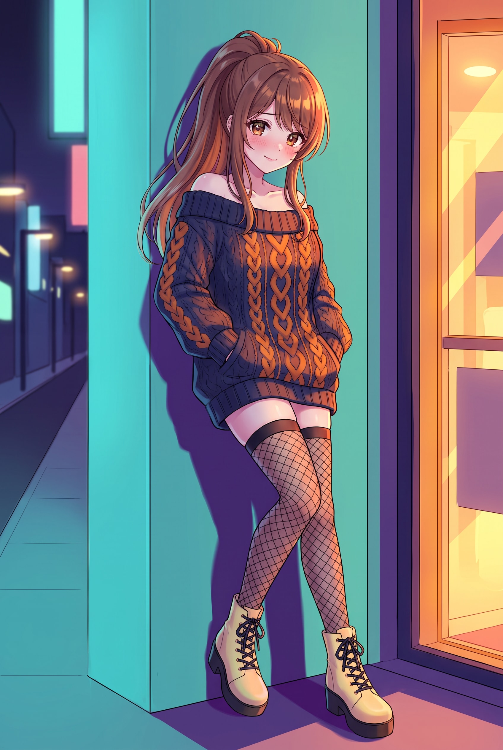 燦然夜街乙女 | の人気AIイラスト・グラビア