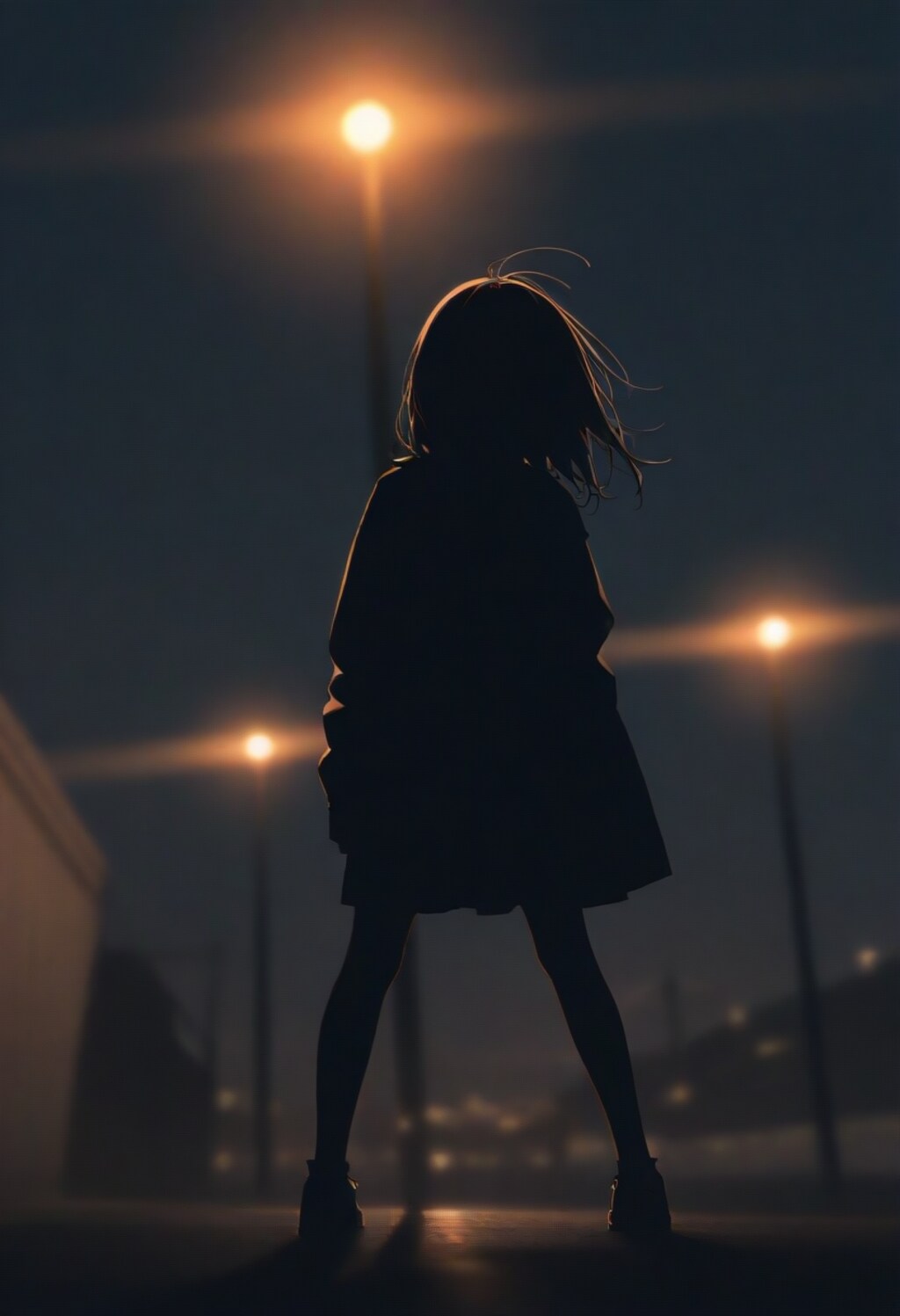 ポートレート(光と影)(cinematic lighting)
