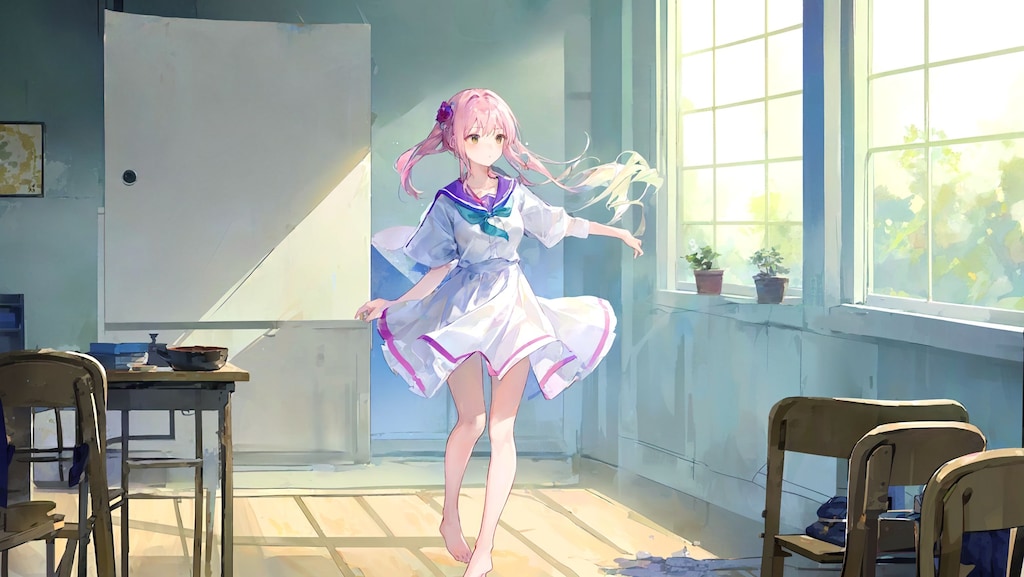 光の教室、踊る影