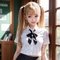 かわいい制服JKは好きですか？（ブロンドツインテに限る） 6枚目