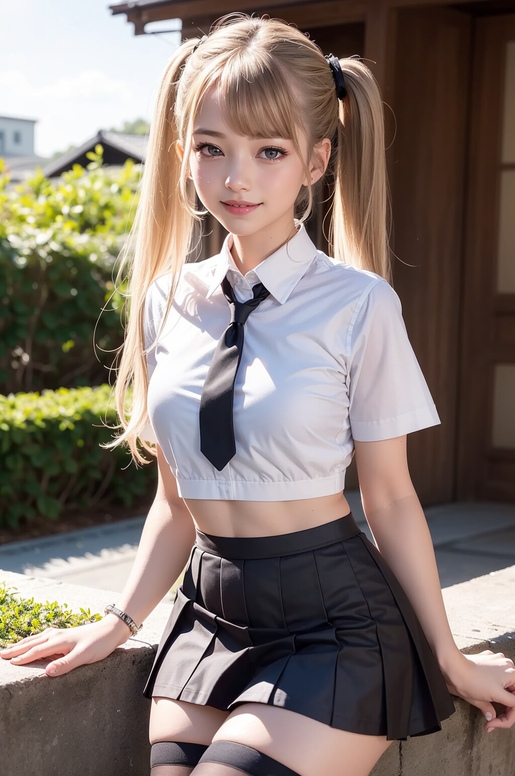 かわいい制服JKは好きですか？（ブロンドツインテに限る）