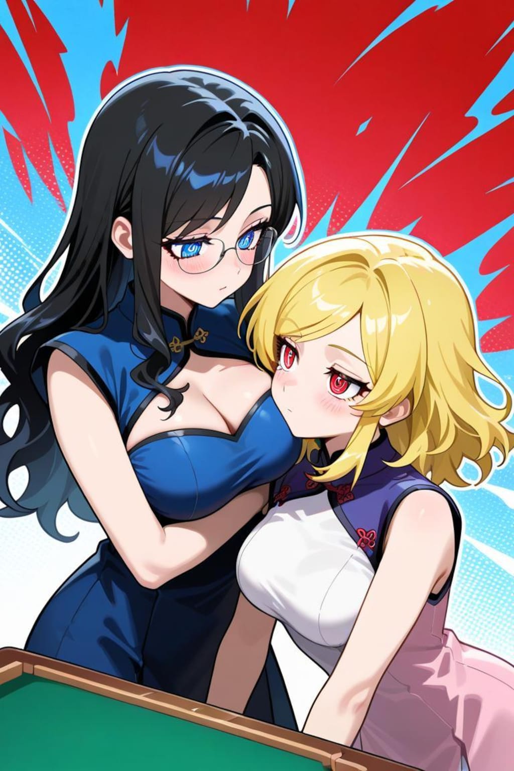 麻雀二人羽織り