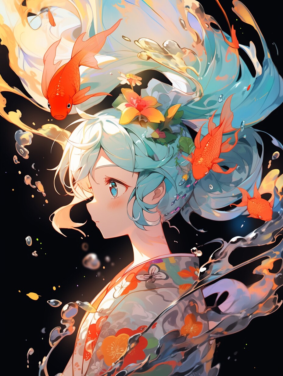 ミクと金魚 (2)
