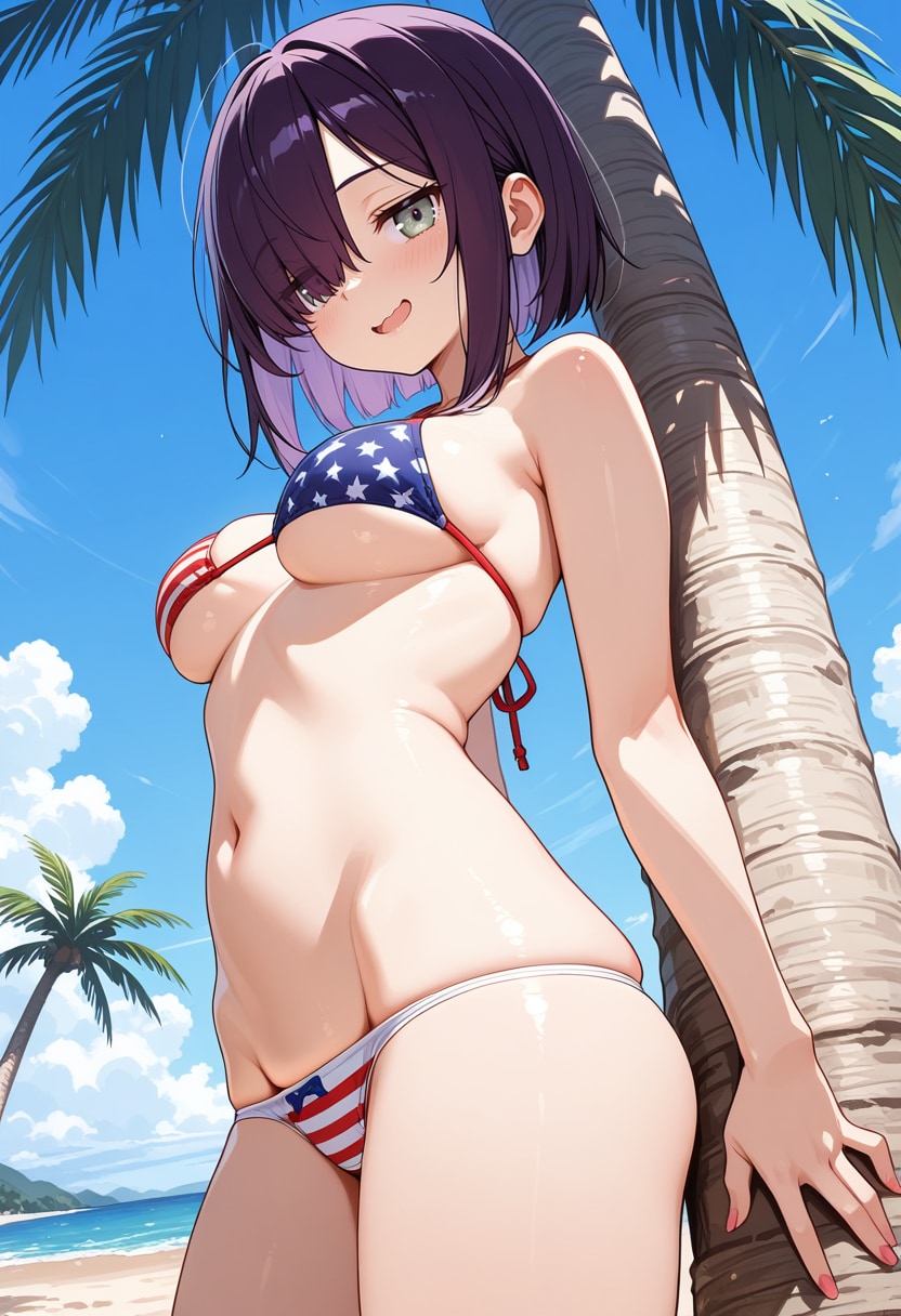 星条旗ビキニで