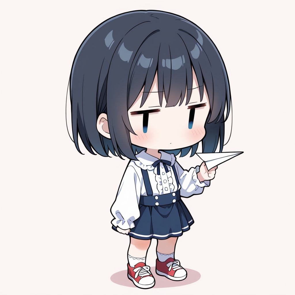 紙飛行機を飛ばして…ない