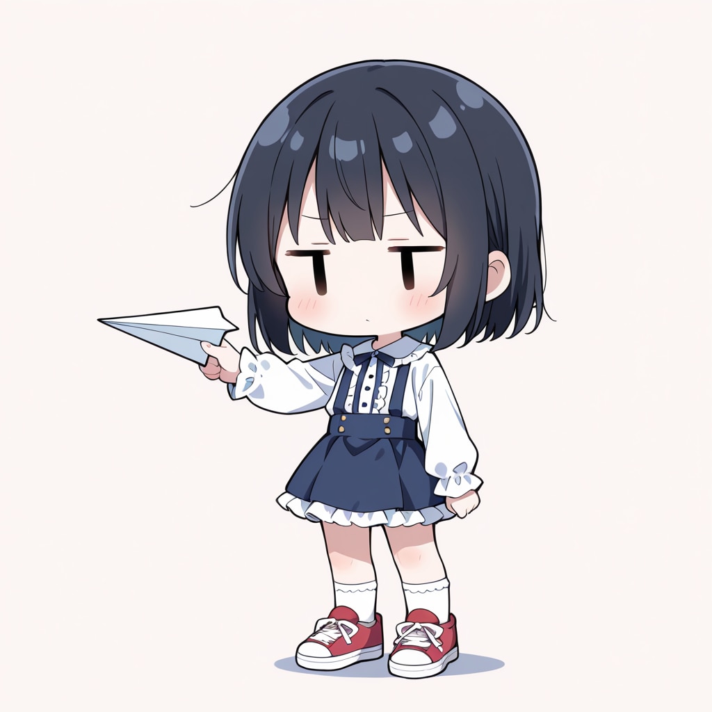 紙飛行機を飛ばして…ない