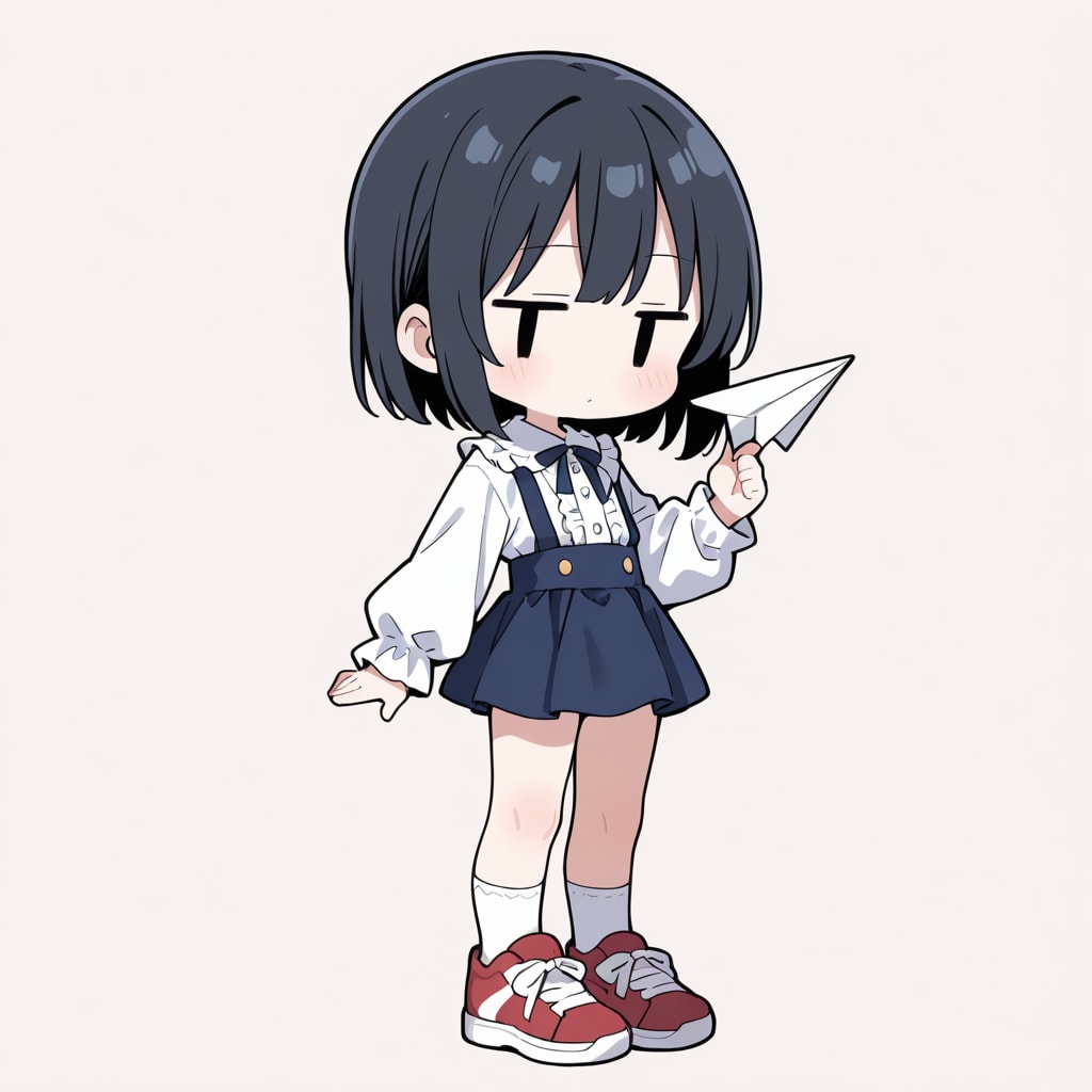 紙飛行機を飛ばして…ない