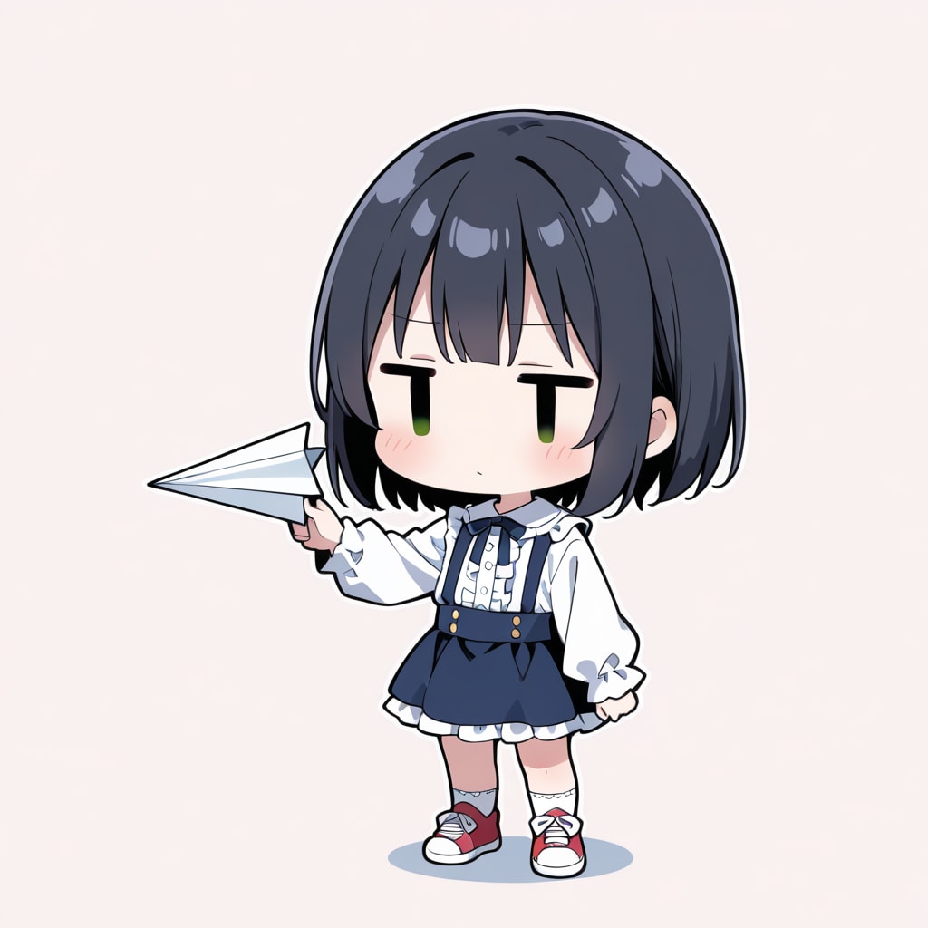 紙飛行機を飛ばして…ない